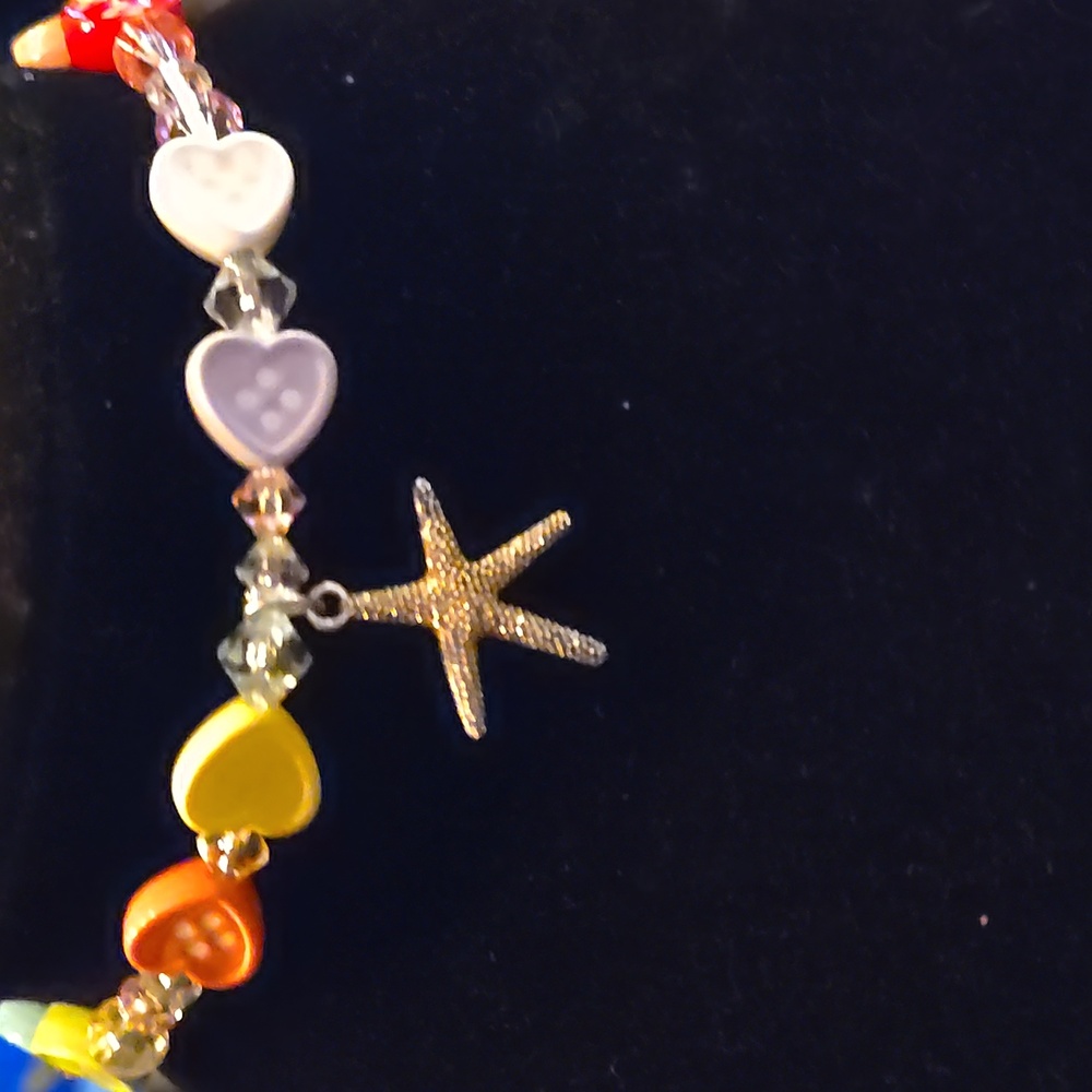 Colorful Heart Button Choker - Picture 4 of 9